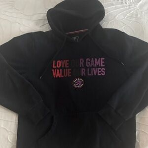 Toronto Raptors Black Hoodie with Gradient Text